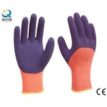 Guantes de trabajo recubiertos de algodón con látex de 3/4